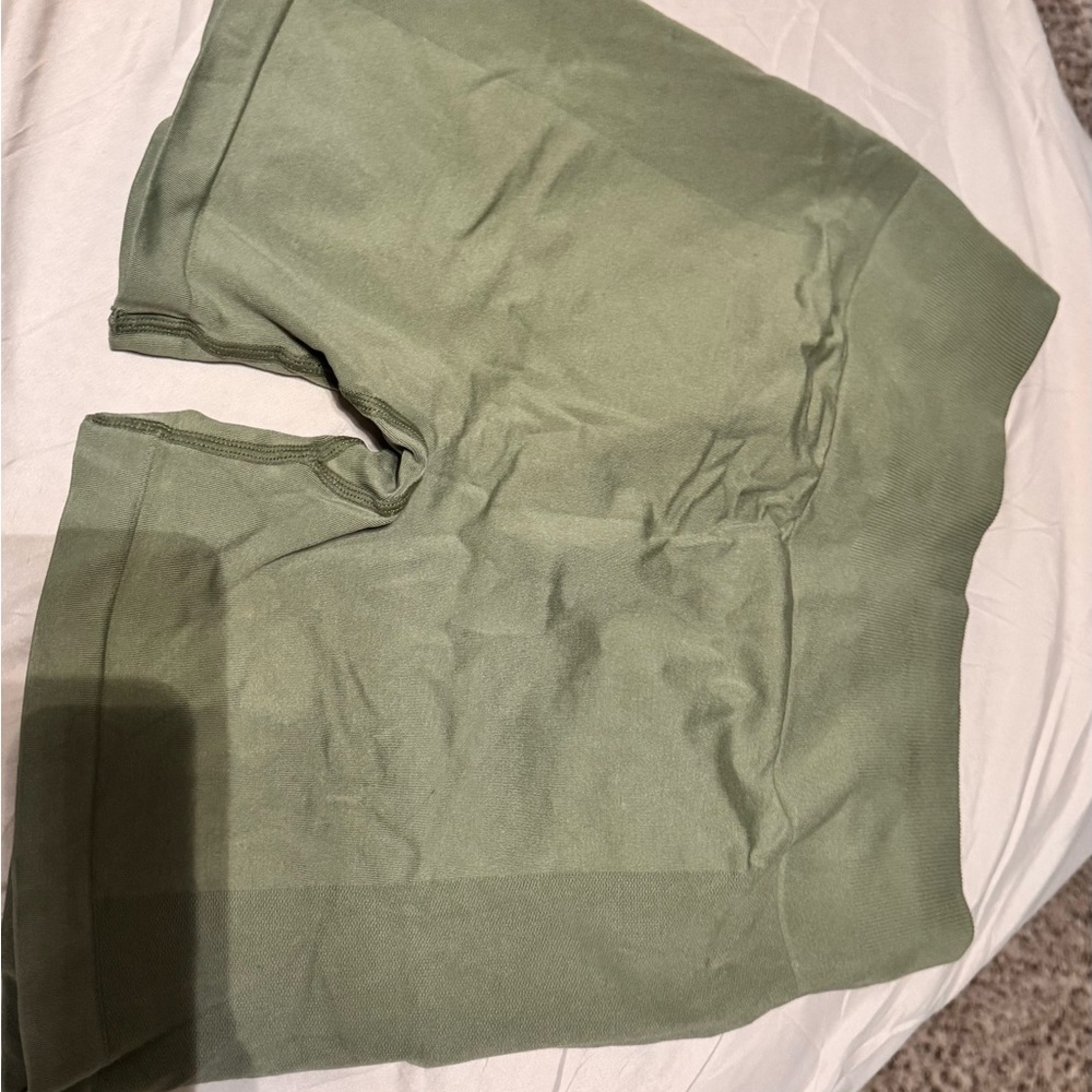 Green High-Waisted Shorts